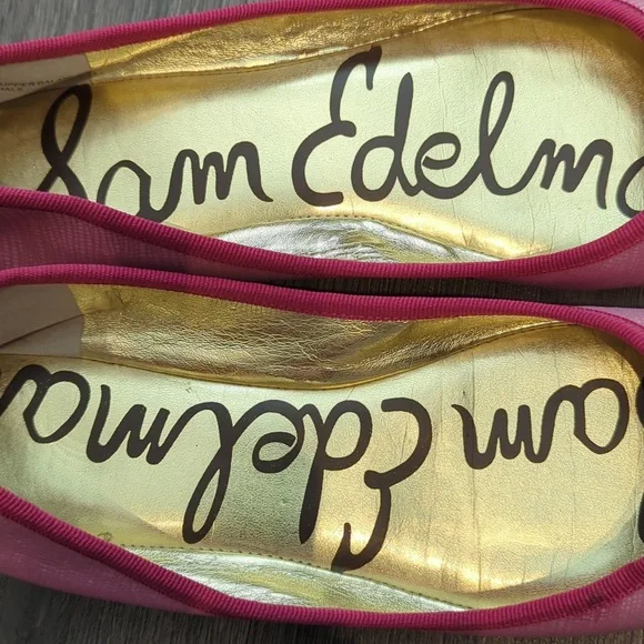 NWOT Sam Edelman Cherise - Fuchsia Ballet Flats w/ Bow- size 7.5 - Picture 4 of 8